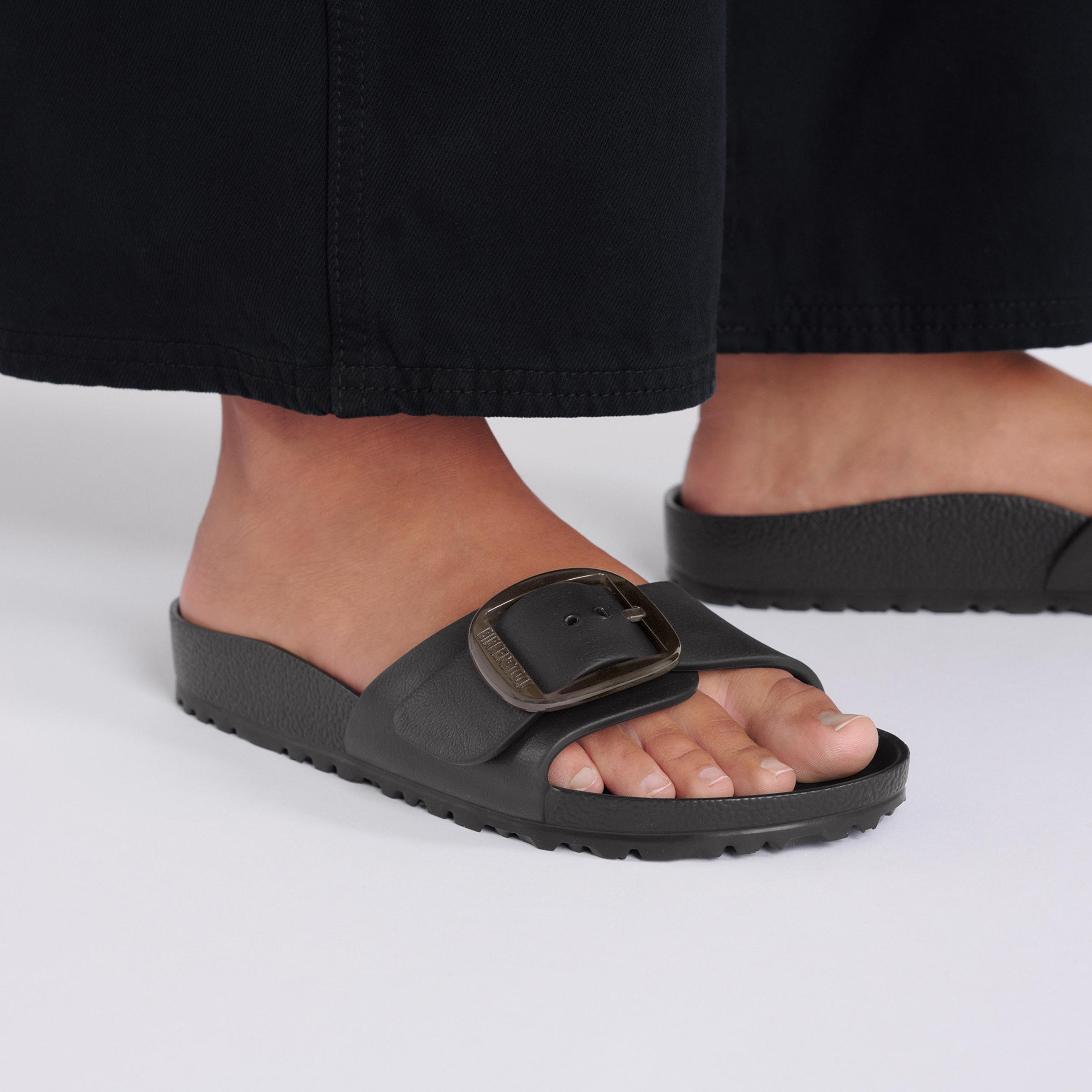 Birkenstock Madrid EVA Big Buckle in Black - outfit inspiration