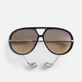 Bottega Veneta BV1273 Sunglasses in Black