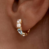 By Charlotte Breathe In Stillness Hoops in 18k Gold Vermeil
