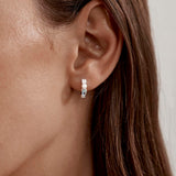 By Charlotte Breathe In Stillness Hoops in Sterling Silver