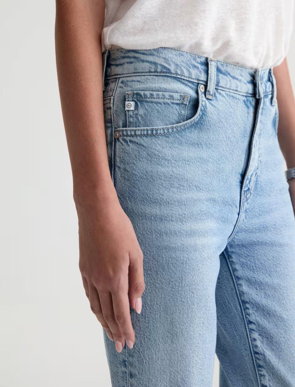 Ag Jeans Brinley Crop in Gold Country - detail view