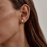 By Charlotte Under The Moonlight Pearl Stud Earrings in 18K Gold Vermeil