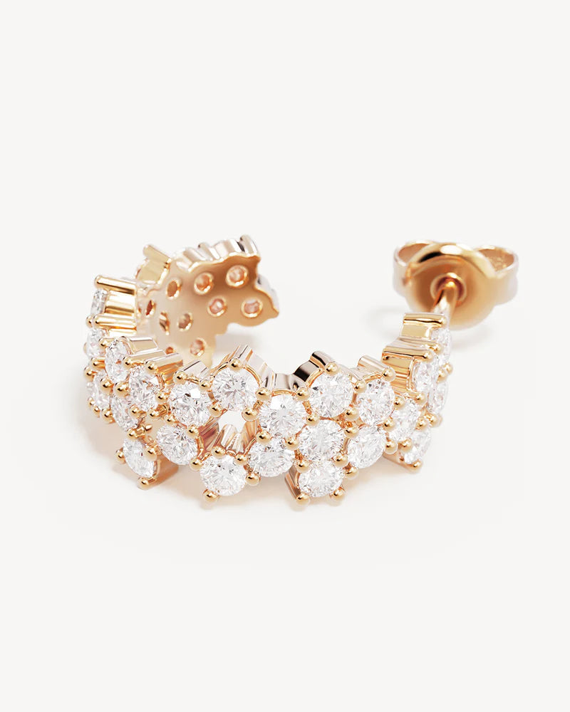 By Charlotte Crystal Dust Hoops in 18K Gold Plated