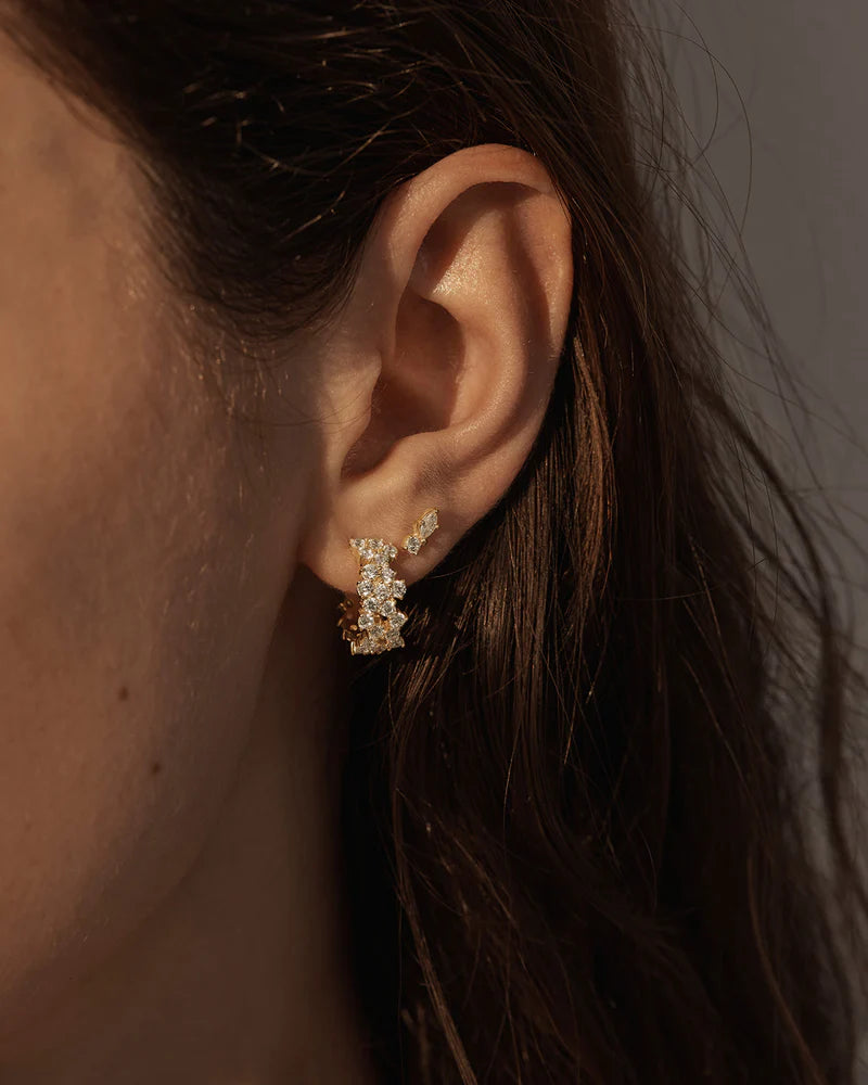 By Charlotte Crystal Dust Hoops in 18K Gold Plated