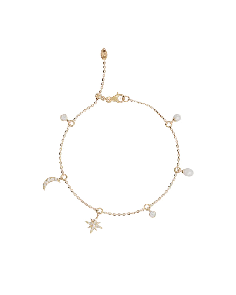 By Charlotte Celestial Skies Charm Bracelet in 18K Gold Vermeil