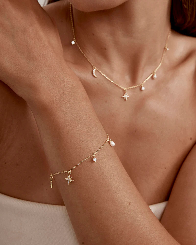 By Charlotte Celestial Skies Charm Bracelet in 18K Gold Vermeil