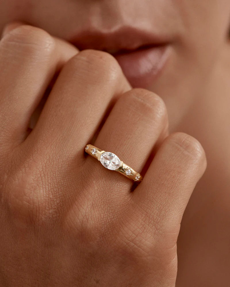 By Charlotte Celestial Skies Ring in 18K Gold Vermeil