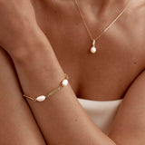 By Charlotte Connected by Love Engravable Pearl Bracelet in 18K Gold Vermeil