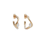 By Charlotte Crystal Wings Hoops in 18K Gold Vermeil