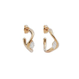 By Charlotte Crystal Wings Hoops in 18K Gold Vermeil