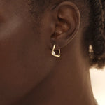 By Charlotte Crystal Wings Hoops in 18K Gold Vermeil