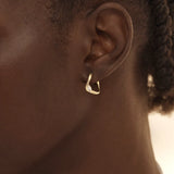 By Charlotte Crystal Wings Hoops in 18K Gold Vermeil
