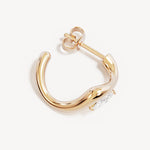 By Charlotte Crystal Wings Hoops in 18K Gold Vermeil