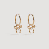 By Charlotte Forever More Bow Hoops in 18K Gold Vermeil
