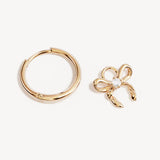 By Charlotte Forever More Bow Hoops in 18K Gold Vermeil