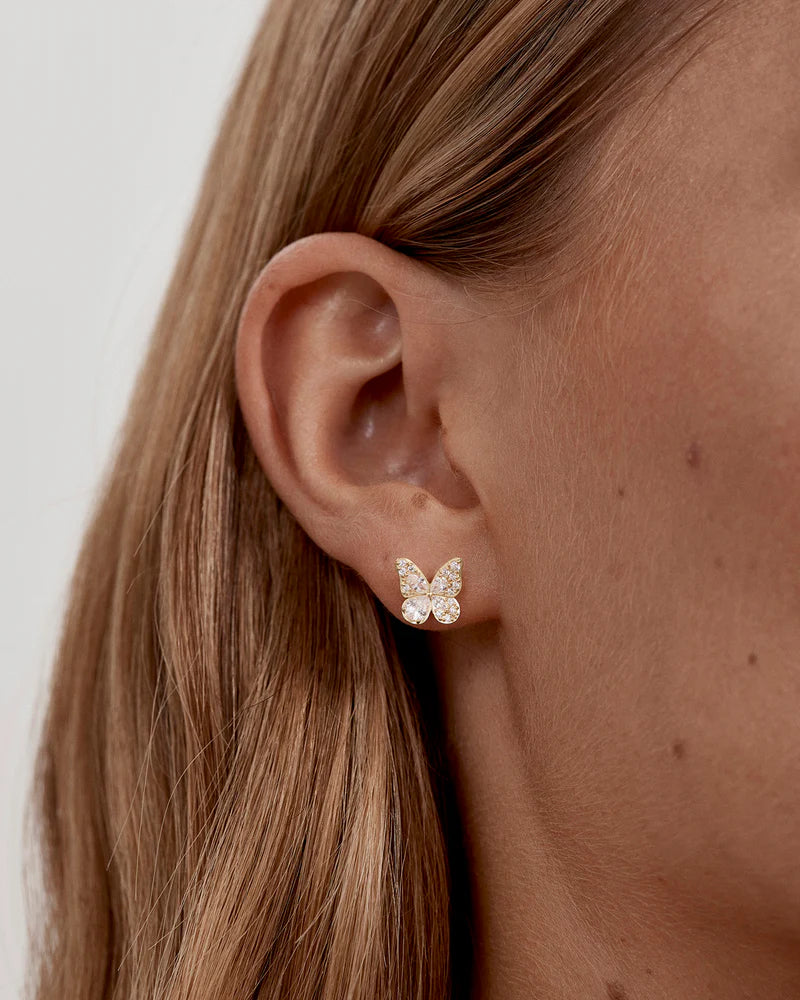 By Charlotte I Believe, I Become Stud Earrings in 18K Gold Vermeil