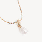 By Charlotte Love With Grace Lab-Grown Diamond Pearl Necklace in 18K Gold Vermeil
