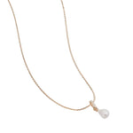 By Charlotte Love With Grace Lab-Grown Diamond Pearl Necklace in 18K Gold Vermeil