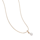 By Charlotte Love With Grace Lab-Grown Diamond Pearl Necklace in 18K Gold Vermeil