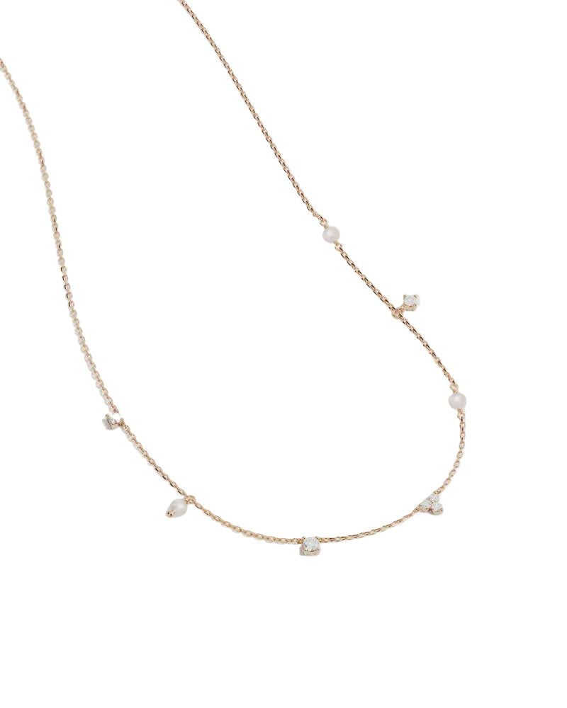 By Charlotte Moonlit Bloom Pearl Choker in 18K Gold Vermeil