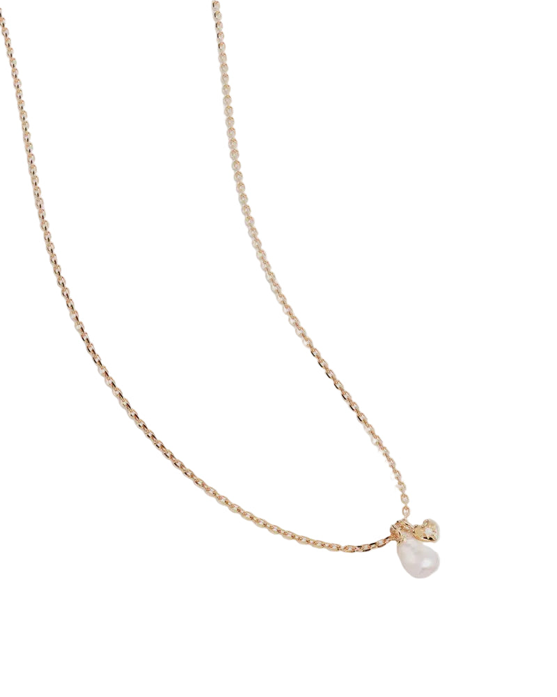 By Charlotte Under The Moonlight Pearl Necklace in 18K Gold Vermeil