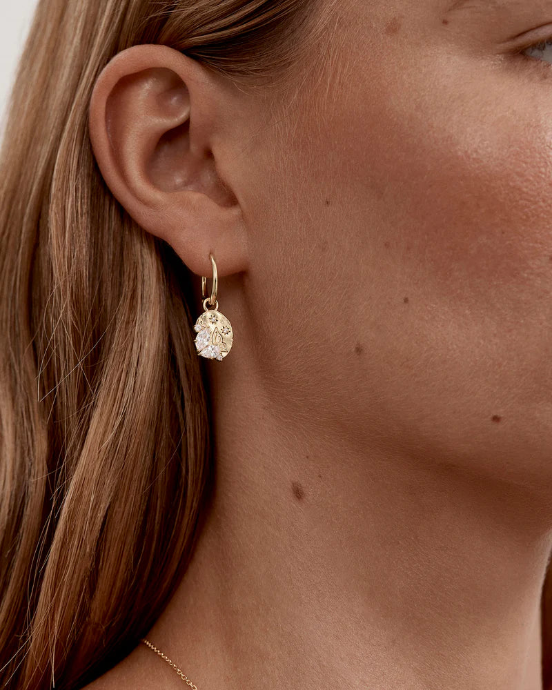 By Charlotte With Wings I Fly Hoops in 18K Gold Plated