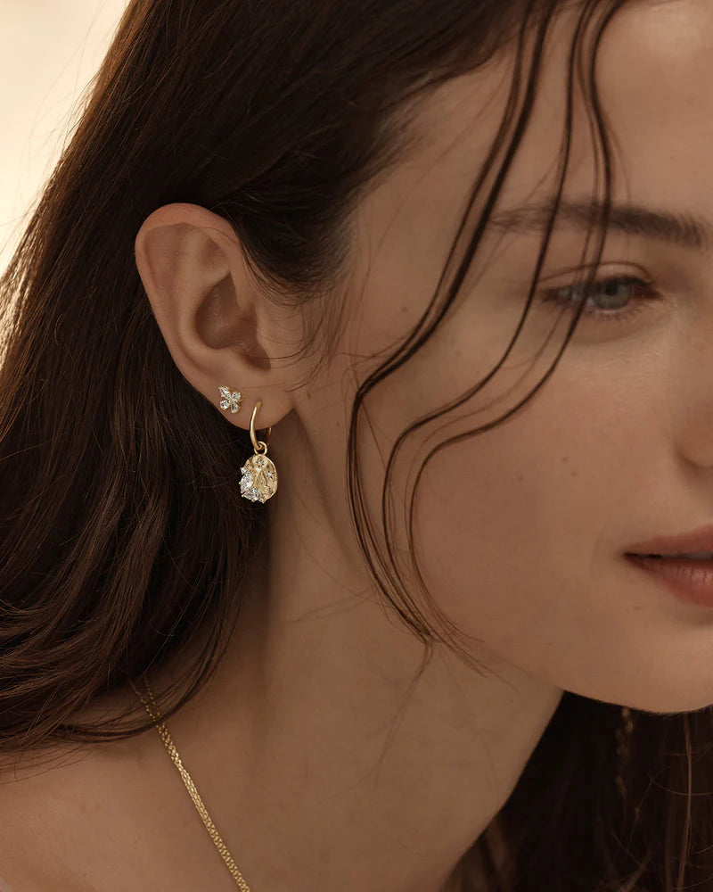 By Charlotte With Wings I Fly Hoops in 18K Gold Plated