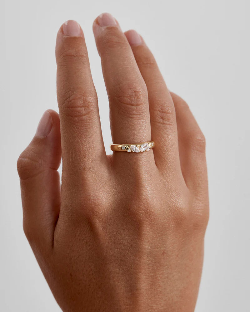 By Charlotte With Wings I Fly Ring in 18K Gold Vermeil