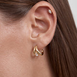 By Charlotte Celestial Path Hoops in 18k Gold Vermeil - detail view