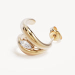 By Charlotte Celestial Path Hoops in 18k Gold Vermeil - styled look