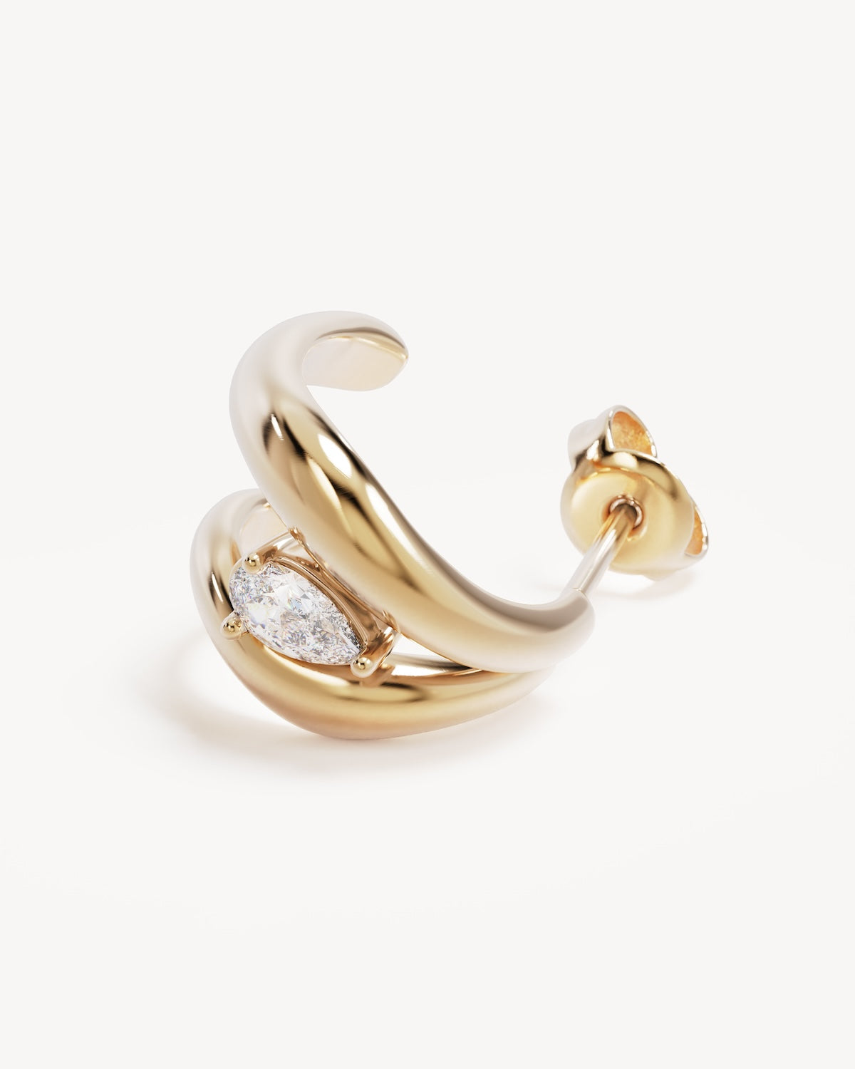 By Charlotte Celestial Path Hoops in 18k Gold Vermeil - styled look