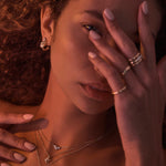 By Charlotte Celestial Path Hoops in 18k Gold Vermeil - outfit inspiration