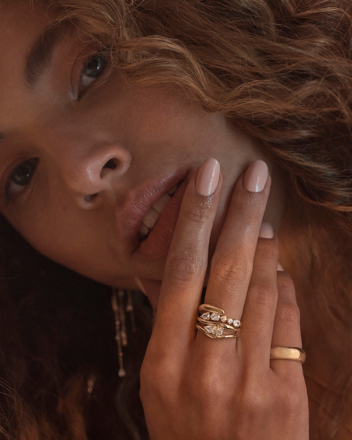 By Charlotte Celestial Path Ring in 18k Gold Vermeil - detail view