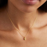By Charlotte Crystal Lotus Heart Padlock Necklace in 18k Gold Vermeil