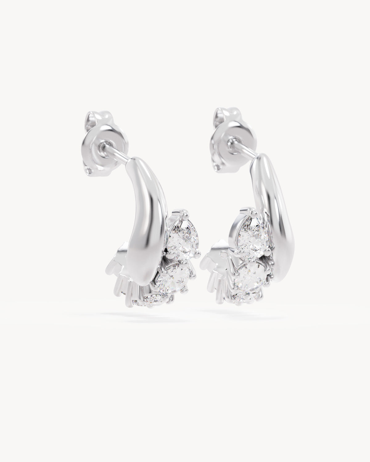 By Charlotte Guided By The Stars Hoops in Sterling Silver - side view