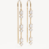 By Charlotte In The Stars Thread Earrings in 18k Gold Vermeil