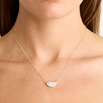 By Charlotte Lotus Necklace in Sterling Silver - side view