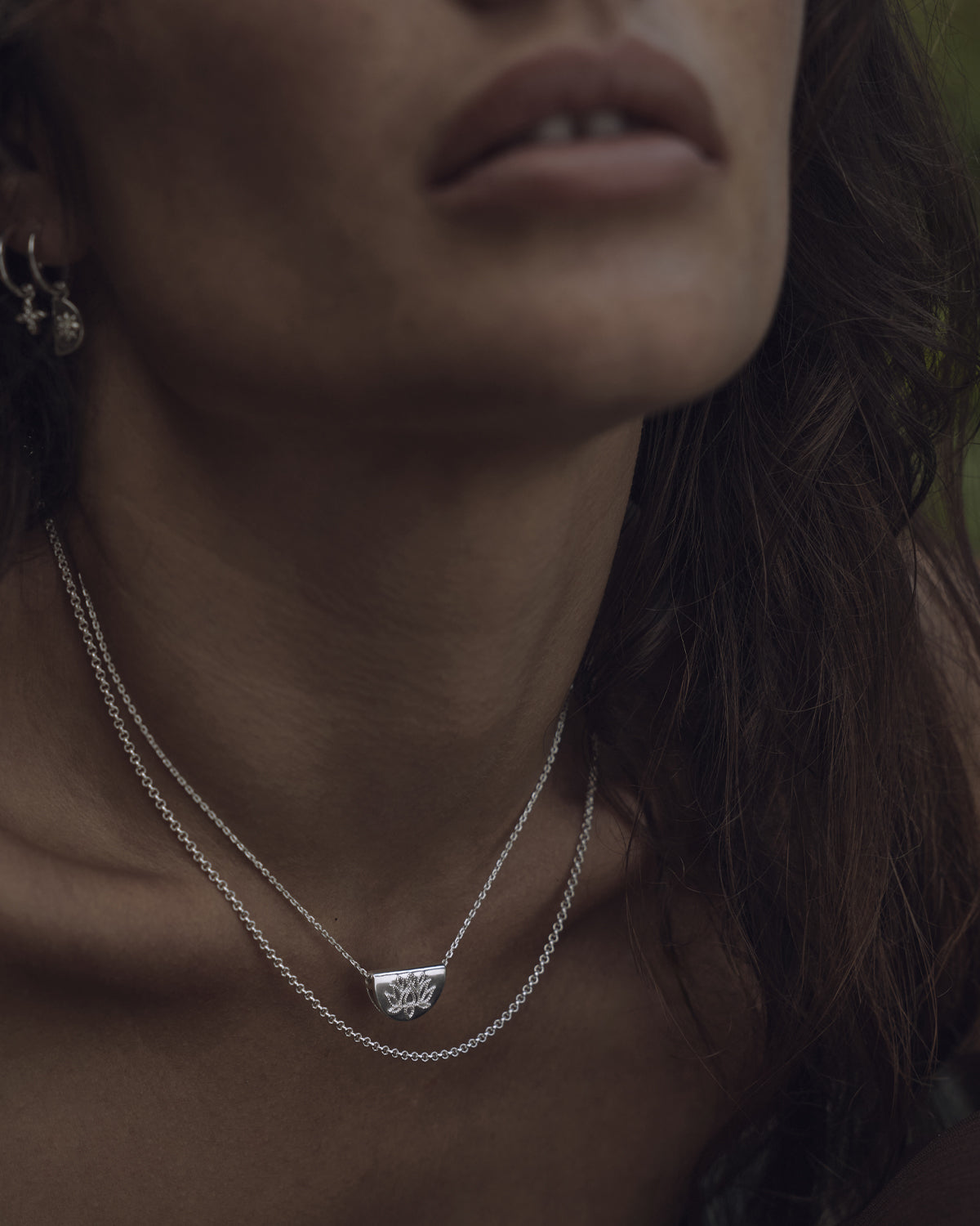 By Charlotte Lotus Necklace in Sterling Silver - outfit inspiration