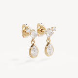 By Charlotte Quiet Radiance Drop Stud Earrings in 18k Gold Vermeil