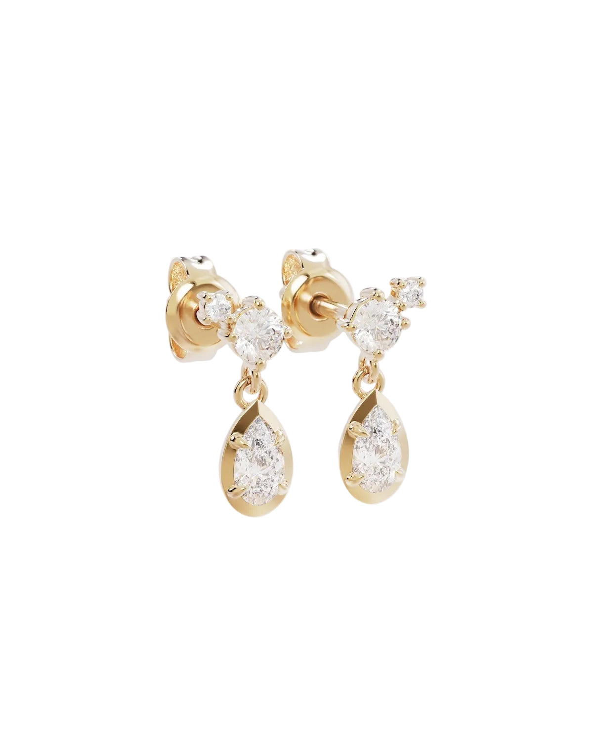 By Charlotte Quiet Radiance Drop Stud Earrings in 18k Gold Vermeil
