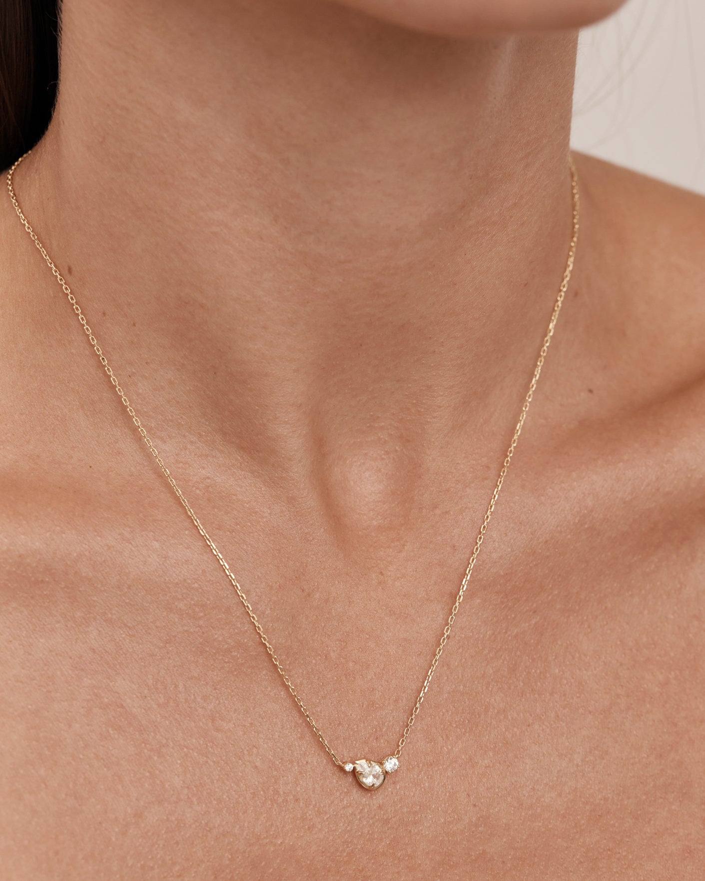 By Charlotte Quiet Radiance Necklace in 18k Gold Vermeil - side view