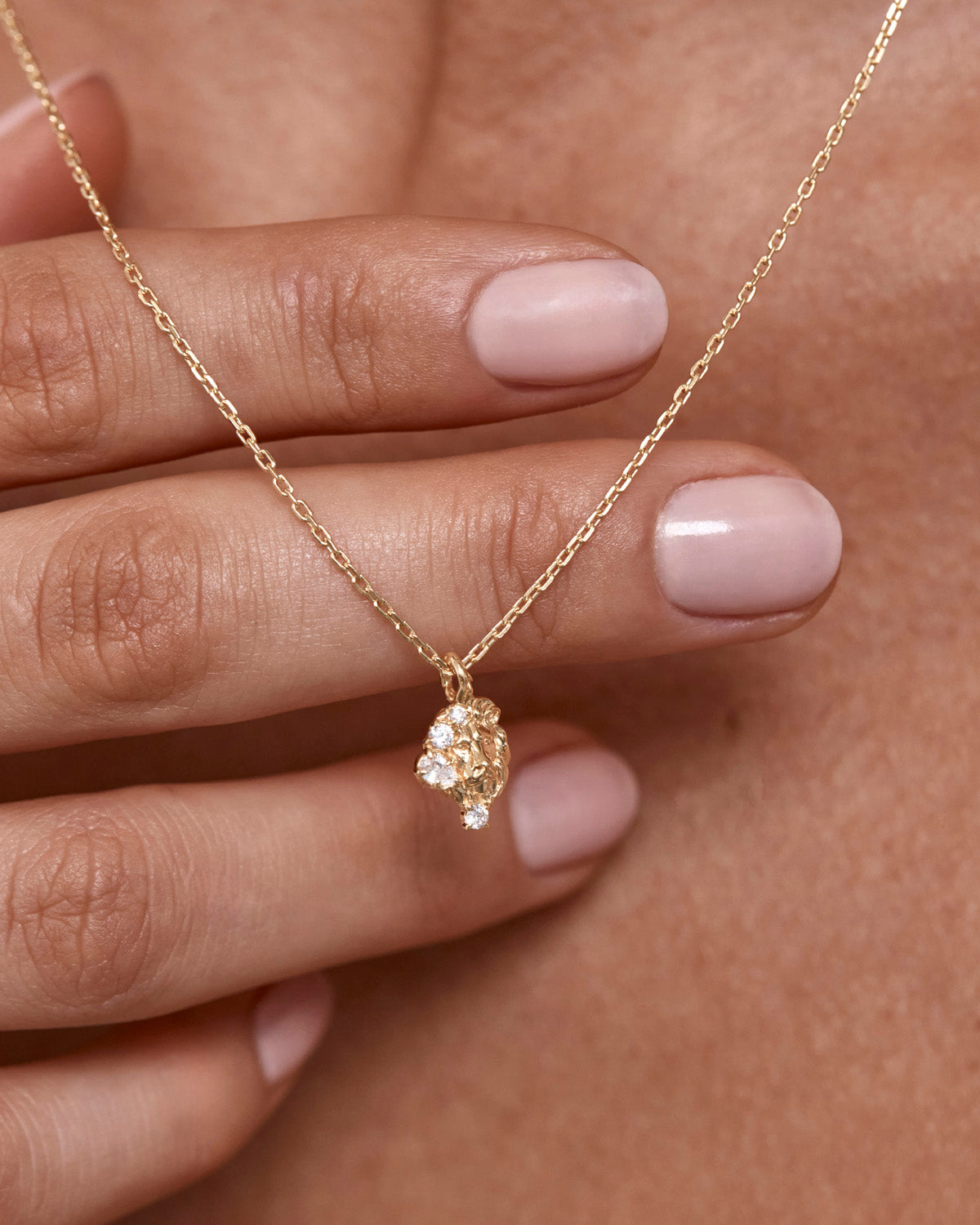 By Charlotte You Are Magic Zodiac Necklace Leo in 18k Gold Vermeil - side view