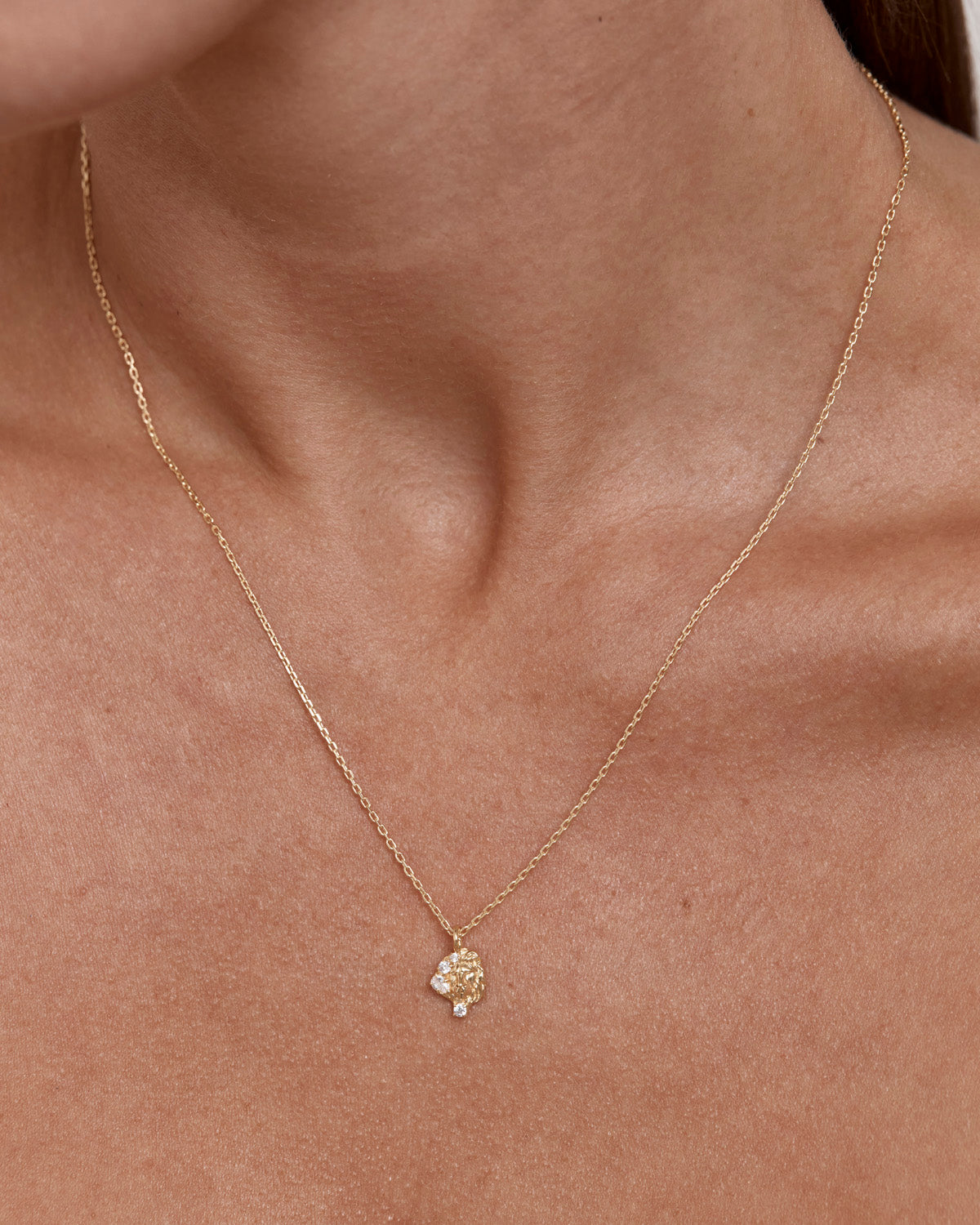 By Charlotte You Are Magic Zodiac Necklace Leo in 18k Gold Vermeil - styled look