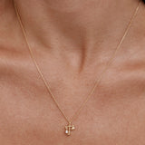 By Charlotte You Are Magic Zodiac Necklace Libra in 18k Gold Vermeil - styled look