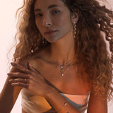 By Charlotte You Are Magic Zodiac Necklace Libra in 18k Gold Vermeil - close up