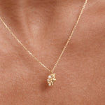 By Charlotte You Are Magic Zodiac Necklace Virgo in 18k Gold Vermeil - side view