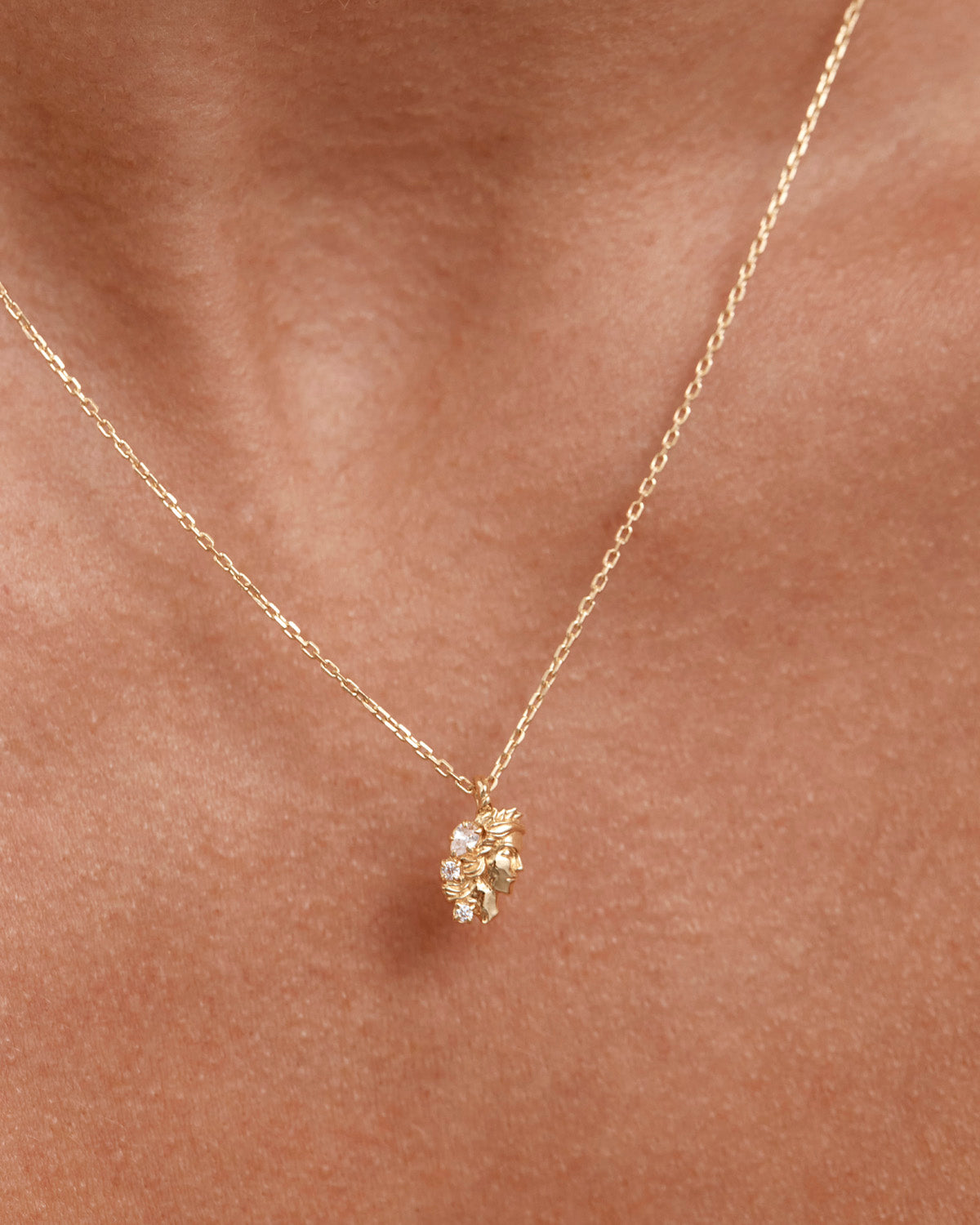 By Charlotte You Are Magic Zodiac Necklace Virgo in 18k Gold Vermeil - side view