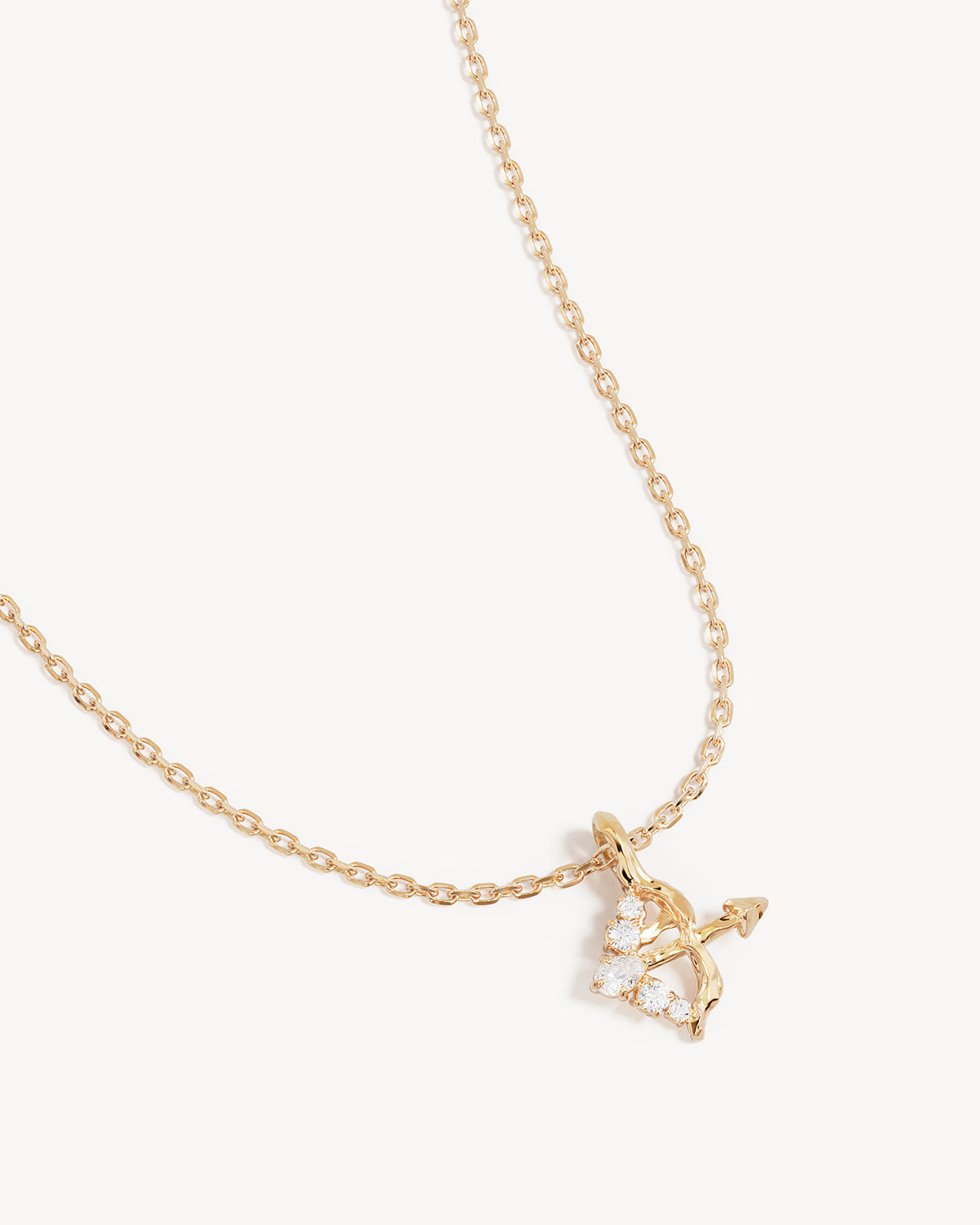 By Charlotte You Are Magic Zodiac Necklace Sagittarius in 18k Gold Vermeil - side view