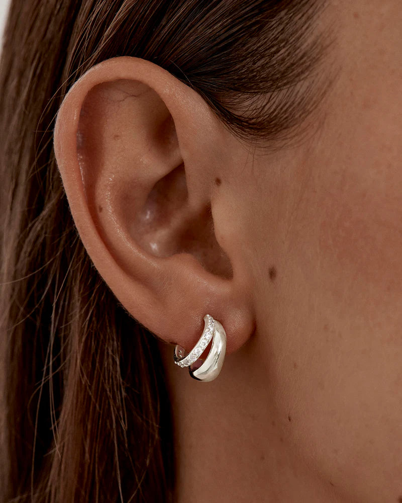 By Charlotte Eternally Yours Hoops in Silver