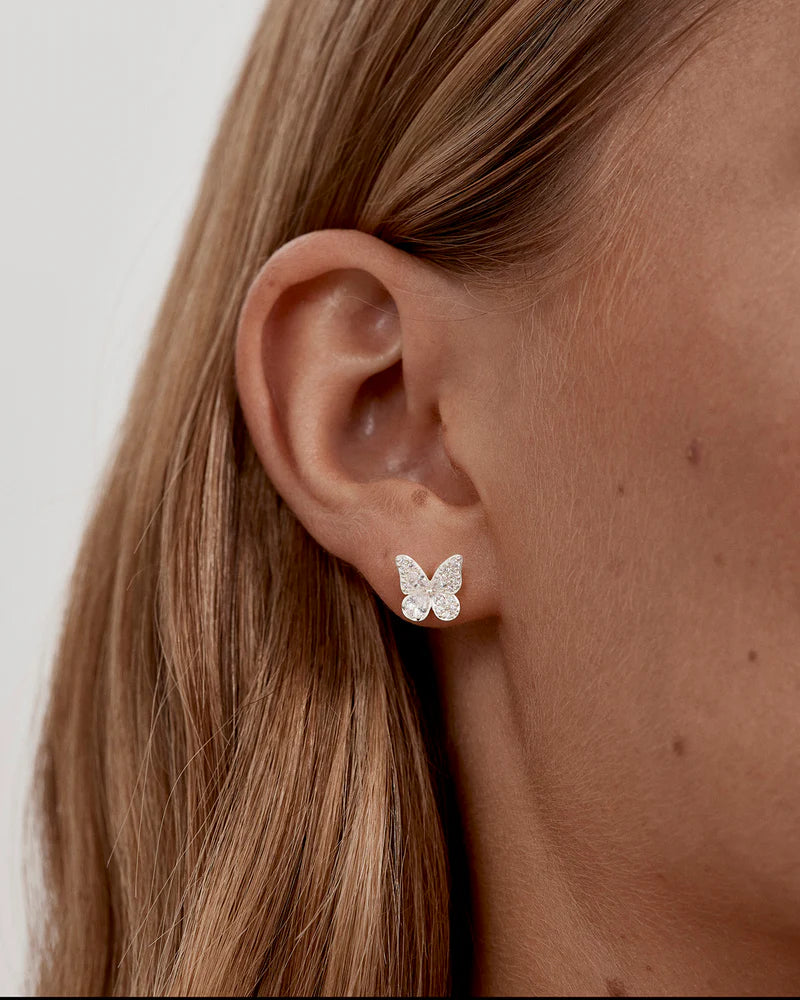 By Charlotte I Believe I Become Stud Earrings in Silver